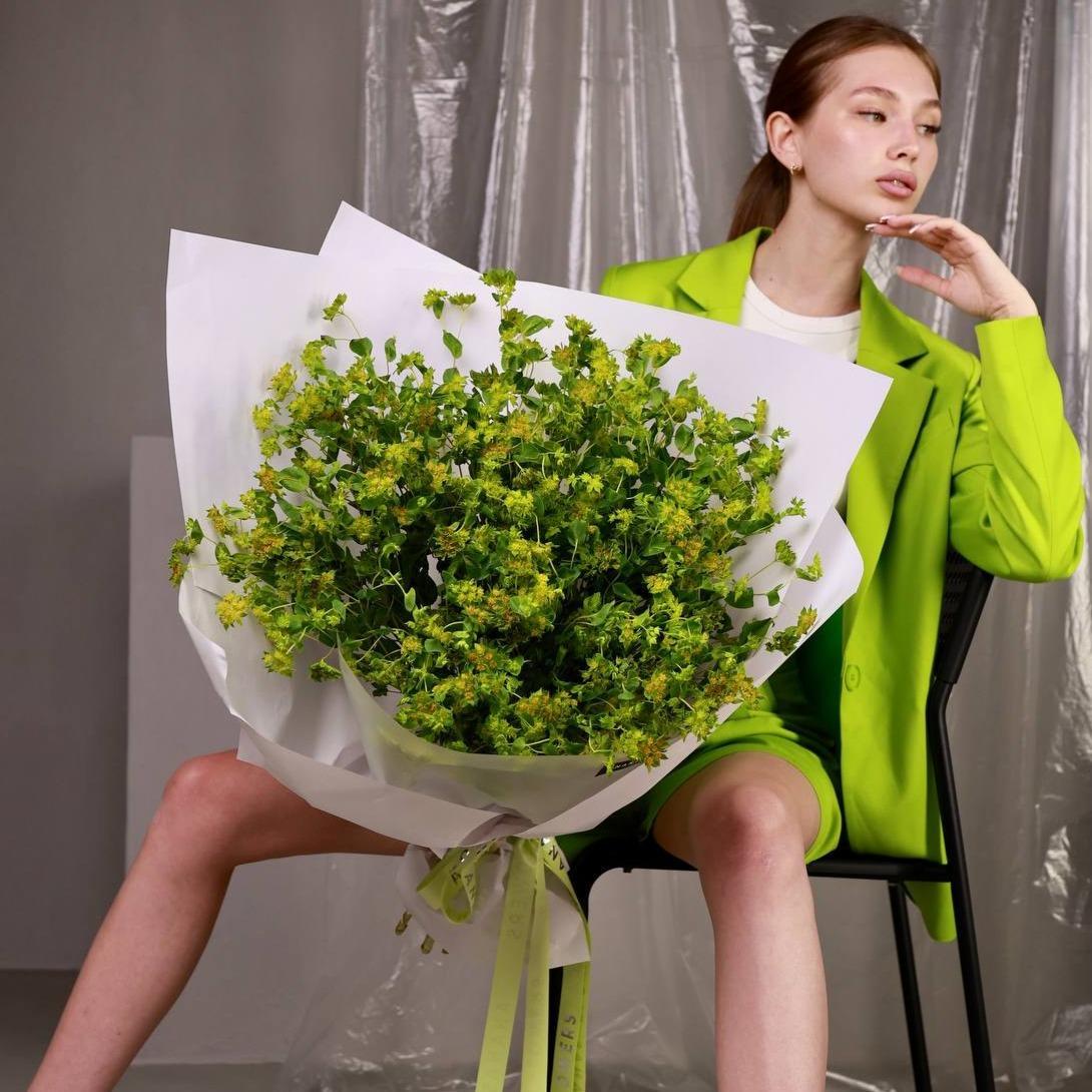 Монобукет из зеленого буплерума