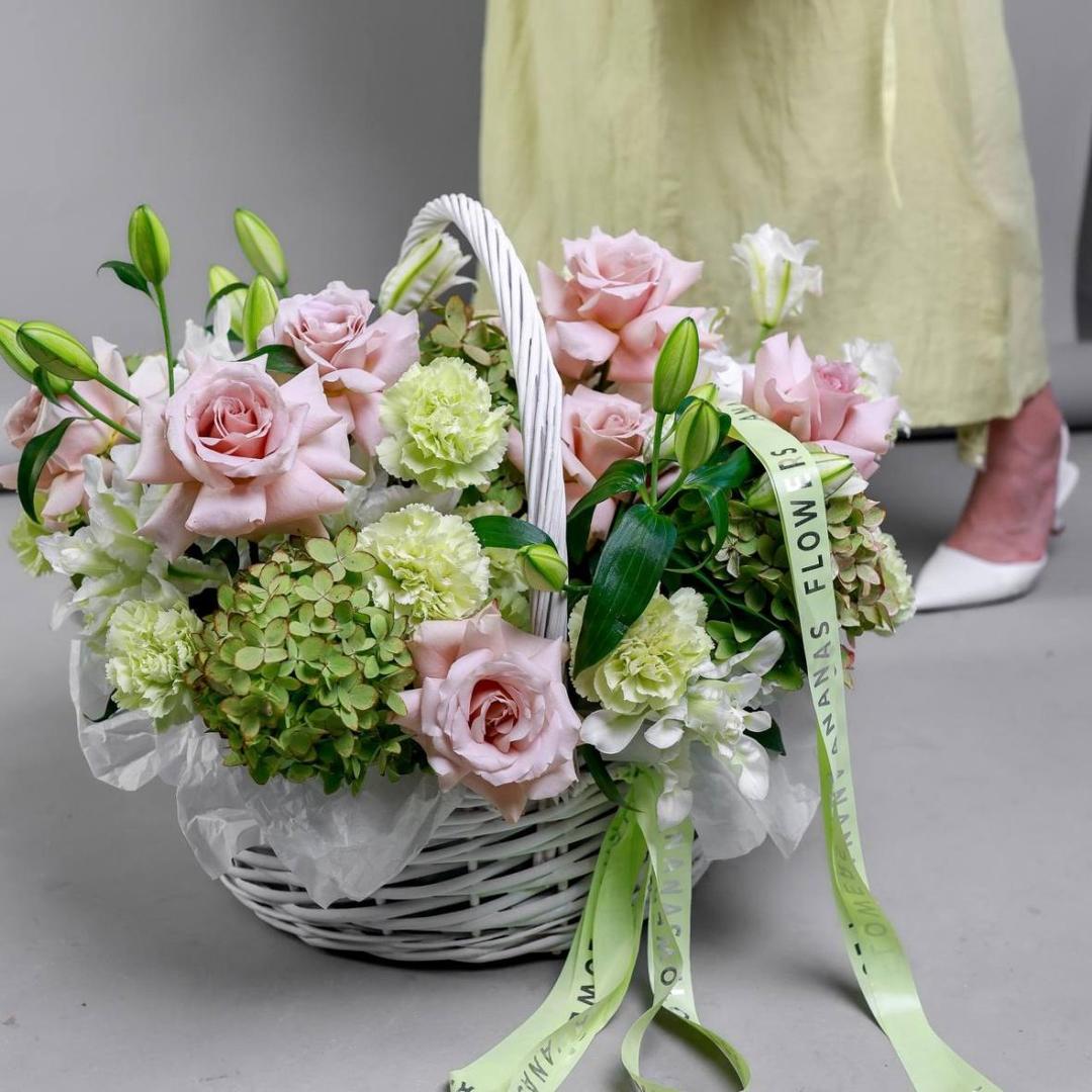 Авторская корзина Цветочная элегия