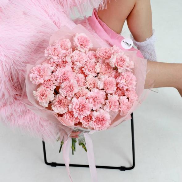 Букет из розовых диантусов Нежность