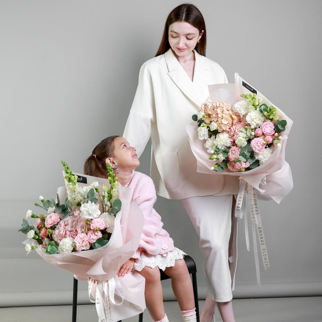 Сет семейный ЦВЕТОЧНОЕ ОБЛАКО для жены и дочки